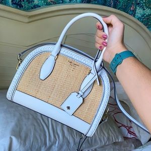 Gorgeous Kate spade seagrass woven leather bag